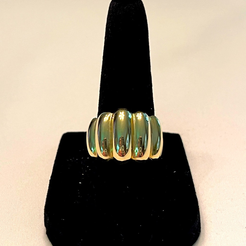 14kt Ripple Dome Ring